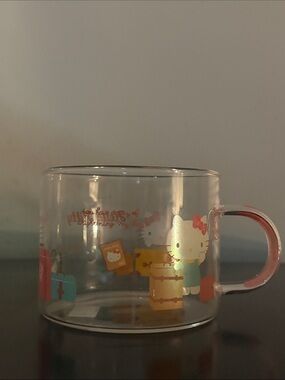 Sanrio Hello Kitty Clear Glass mug Authentic